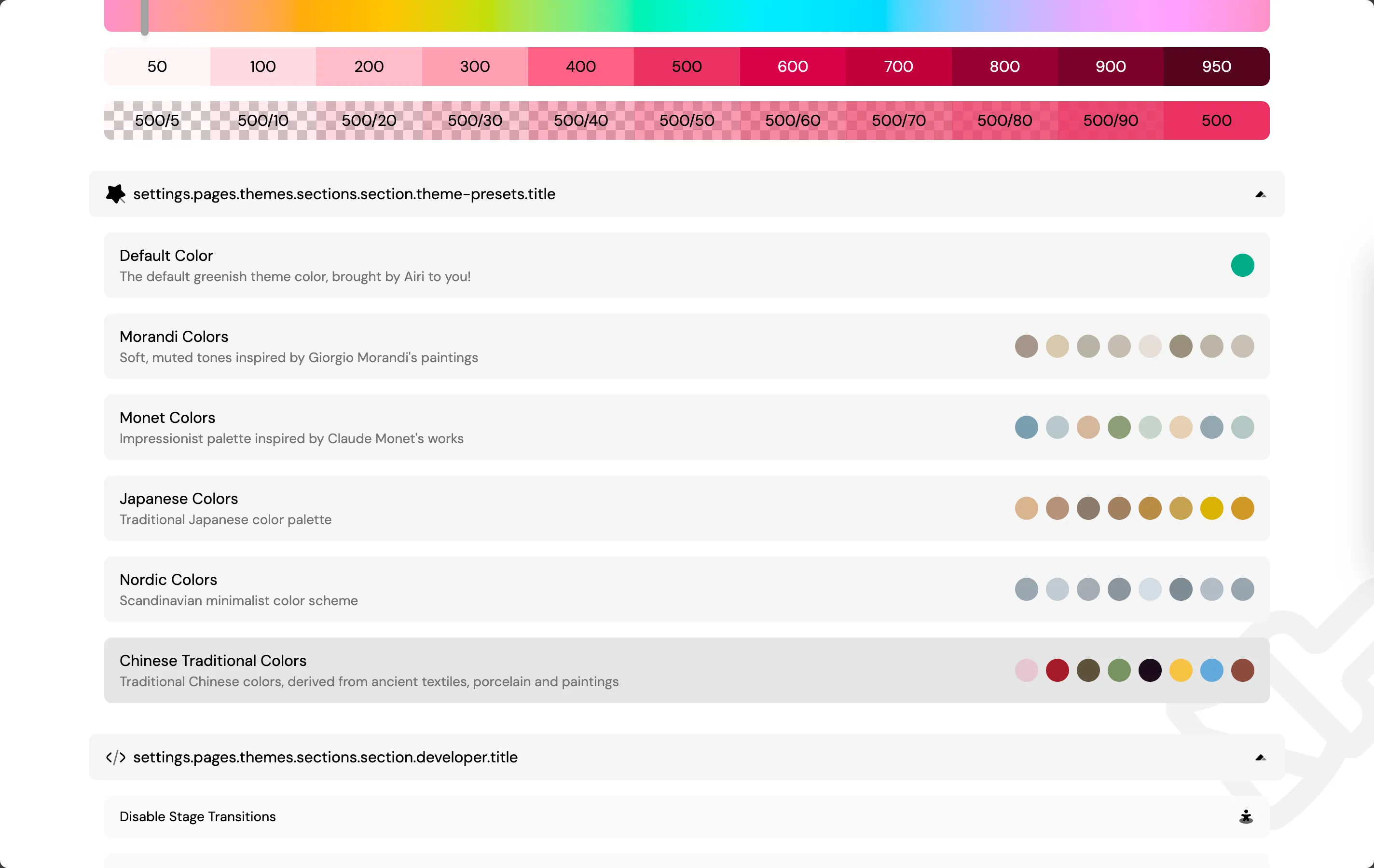 more theme colors